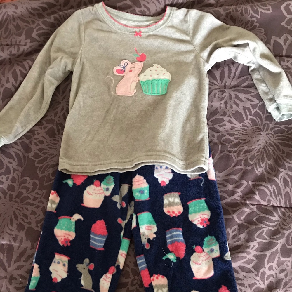 3T Mouse/Cupcake Pajama Set